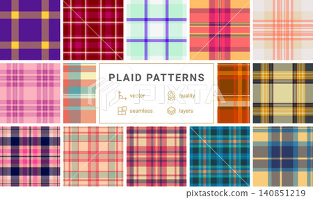 Winter plaid bundle created for textiles and decor. The pack includes coordinated tartan patterns ideal for scarves, throws, and warm accessories. Vector files scale easily. Winter plaid bundle created for textiles and decor. The pack includes coordinated tartan patterns ideal for scarves, throws, and warm accessories. Vector files scale easily. 140851219