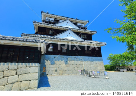 [Ehime Prefecture] Matsuyama Castle tower on a clear day 140851614