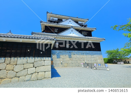 [Ehime Prefecture] Matsuyama Castle tower on a clear day 140851615