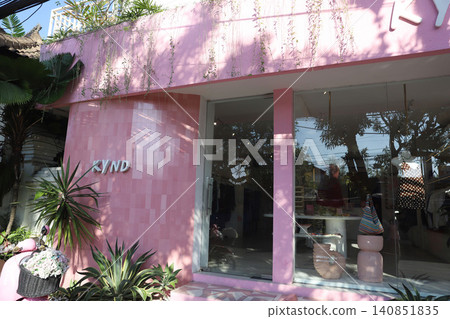 Indonesia, Bali, Seminyak, stylish cafe, breakfast Indonesia, Bali, Seminyak, stylish cafe, breakfast 140851835