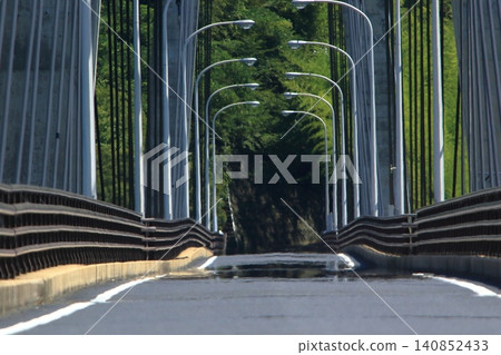 Summer roads where mirages occurred Summer roads where mirages occurred 140852433