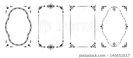 A collection of elegant and luxurious frames. Luxurious decorative borders with a classic feel. Restaurant menu A collection of elegant and luxurious frames. Luxurious decorative borders with a classic feel. Restaurant menu 140852817