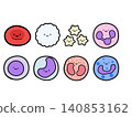 Cute blood cell character set illustration 140853162
