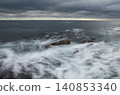 A dramatic morning scene during the rainy season on the coast of Izumo City, Shimane Prefecture. 140853340