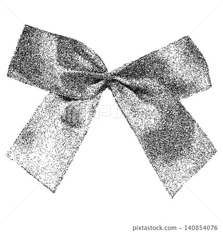 Scan grunge effect girly Bow. Stipple band. Vector photocopy grainy noise celebration scan element isolated Scan grunge effect girly Bow. Stipple band. Vector photocopy grainy noise celebration scan element isolated 140854076