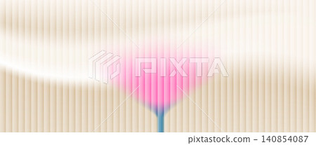 Futuristic flower glass background with floral gradation and tech refraction. Bright pink bloom on pale cream ribbed wall. Vector flower backdrop of frosted glass for beauty poster or promotion sale Futuristic flower glass background with floral gradation and tech refraction. Bright pink bloom on pale cream ribbed wall. Vector flower backdrop of frosted glass for beauty poster or promotion sale 140854087