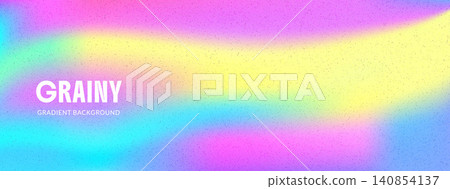 Bright rainbow texture with neon grain pattern for poster banner. Dense grainy bright gradient and psychedelic colour texture. Vector iridescent backdrop in pink and violet Bright rainbow texture with neon grain pattern for poster banner. Dense grainy bright gradient and psychedelic colour texture. Vector iridescent backdrop in pink and violet 140854137