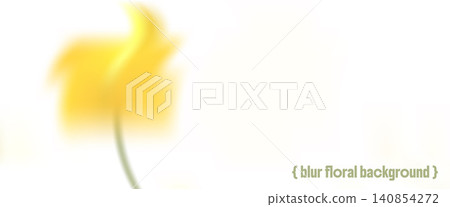 Delicate blur flower with floral gradient on warm white background and copy space. Gradation of one dreamy yellow tulip in soft wind effect for wedding invitation. Ethereal pastel vector backdrop Delicate blur flower with floral gradient on warm white background and copy space. Gradation of one dreamy yellow tulip in soft wind effect for wedding invitation. Ethereal pastel vector backdrop 140854272