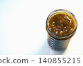 Homemade plum jam in a jar 140855215
