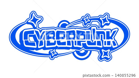 Blue Y2K streetwear cyberpunk icon or print. Streetwear text funky icon, apparel typography vintage isolated vector print. Clothing futuristic retro label element or brand graphic Y2K emblem Blue Y2K streetwear cyberpunk icon or print. Streetwear text funky icon, apparel typography vintage isolated vector print. Clothing futuristic retro label element or brand graphic Y2K emblem 140855296