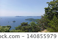 View from the ruins of the castle battery at Kaneda Castle in Tsushima. View from the ruins of the castle battery at Kaneda Castle in Tsushima. 140855979