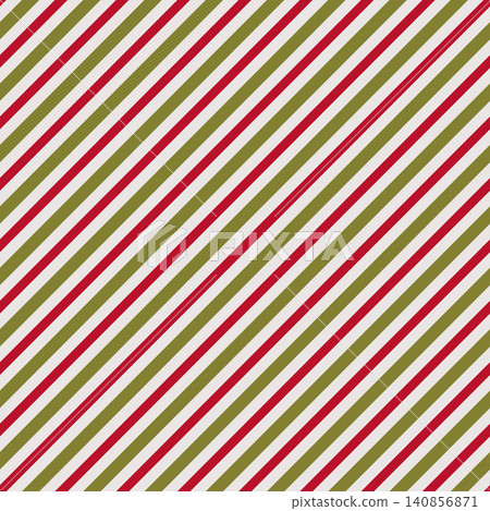 Seamless diagonal Christmas red, green, and beige stripe pattern. A festive infinity repeating geometric candy cane background texture. Seamless diagonal Christmas red, green, and beige stripe pattern. A festive infinity repeating geometric candy cane background texture. 140856871