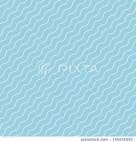 Seamless diagonal pastel blue and white ribbon wave pattern. A minimalist geometric background texture. Seamless diagonal pastel blue and white ribbon wave pattern. A minimalist geometric background texture. 140856895