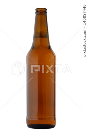 Brown Glass Beer Bottle Isolated on White Background Brown Glass Beer Bottle Isolated on White Background 140857446