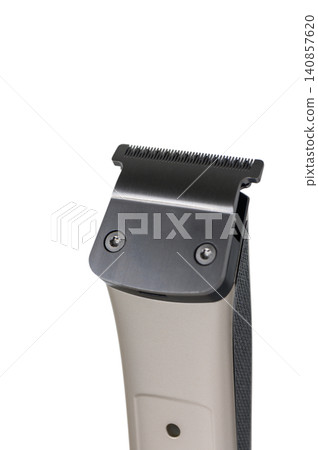 Close Up of Hair and Beard Trimmer Isolated on White Background Close Up of Hair and Beard Trimmer Isolated on White Background 140857620