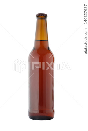 Dark Brown Glass Beer Bottle Without Label Isolated on White Background Dark Brown Glass Beer Bottle Without Label Isolated on White Background 140857627