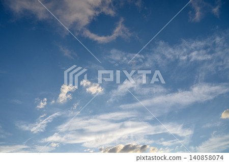 Cloudscape with Cirrus and Cumulus Clouds in Blue Sky Cloudscape with Cirrus and Cumulus Clouds in Blue Sky 140858074