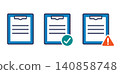 Medical chart icons (normal, normal, warning) - 3-piece set 140858748