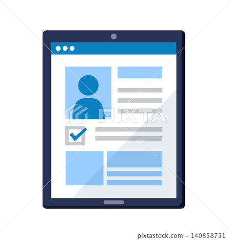 Electronic medical record management screen (tablet) Electronic medical record management screen (tablet) 140858751