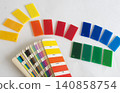 Acrylic color samples, color charts. 140858754