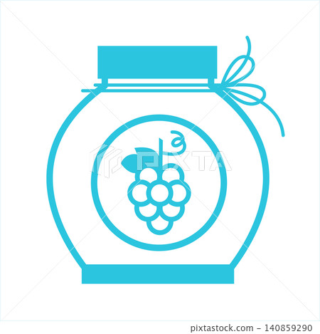 Grape jam. Isolated on white background. From blue icon set. Grape jam. Isolated on white background. From blue icon set. 140859290