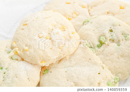 Homemade bread: White bread with corn and edamame Homemade bread: White bread with corn and edamame 140859359