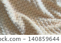 Soft Cream Plush Fleece Fabric Texture Background with Cozy Geometric Pattern 140859644
