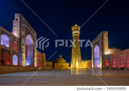 Night view of Poy Kalan Complex in Bukhara, Uzbekistan Night view of Poy Kalan Complex in Bukhara, Uzbekistan 140859909