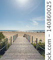 Wooden Boardwalk leading to Miramar Beach Coast 140860025