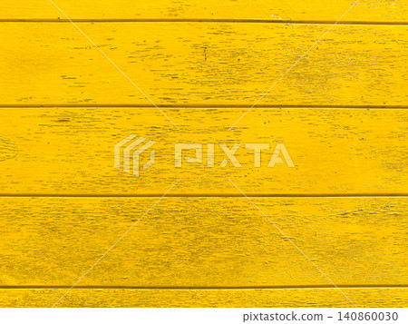 Bright yellow painted wooden planks texture background 140860030