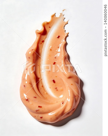 Raw halved coconut shell with white flesh and brown husk Raw halved coconut shell with white flesh and brown husk 140860046