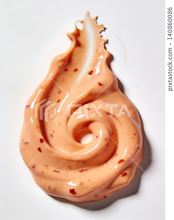 Pink swirl frosted donut with sprinkles view Pink swirl frosted donut with sprinkles view 140860086