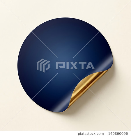 Dark blue sphere with golden curved line on white background Dark blue sphere with golden curved line on white background 140860096