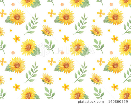 Watercolor sunflower wallpaper Watercolor sunflower wallpaper 140860559