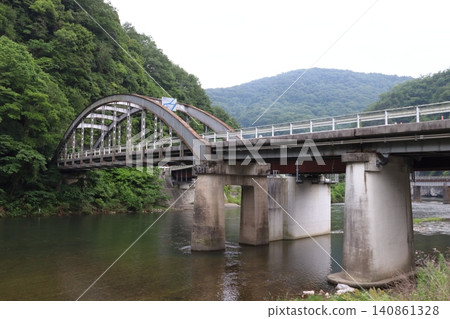 高橋川 - 魚倉峽:土木工程遺產 - 魚倉橋(岡山縣新見市) 高橋川 - 魚倉峽:土木工程遺產 - 魚倉橋(岡山縣新見市) 140861328