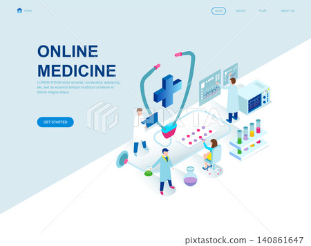 Modern flat design isometric concept of Medicine and Healthcare decorated people character for website and mobile website development. Isometric landing page template. Vector illustration. Modern flat design isometric concept of Medicine and Healthcare decorated people character for website and mobile website development. Isometric landing page template. Vector illustration. 140861647