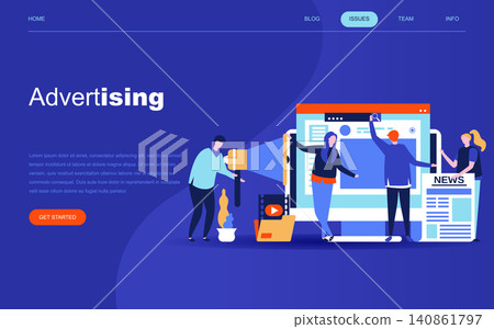 Modern flat design concept of Advertising and Promotion for website and mobile website development. Landing page template. Social media campaign, marketing research. Vector illustration. Modern flat design concept of Advertising and Promotion for website and mobile website development. Landing page template. Social media campaign, marketing research. Vector illustration. 140861797
