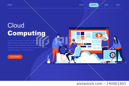 Modern flat design concept of Cloud Technology for website and mobile website development. Landing page template. Cloud computing service online media file data backup storage. Vector illustration. Modern flat design concept of Cloud Technology for website and mobile website development. Landing page template. Cloud computing service online media file data backup storage. Vector illustration. 140861803