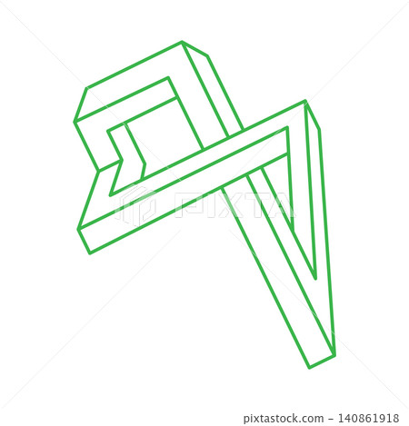 Logo. Impossible shapes, optical illusion, vector. Optical art objects. Geometric figures. Line art. Logo. Impossible shapes, optical illusion, vector. Optical art objects. Geometric figures. Line art. 140861918