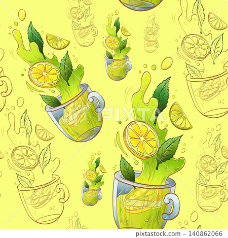 Tropical Cocktail Pattern Tropical Cocktail Pattern 140862066