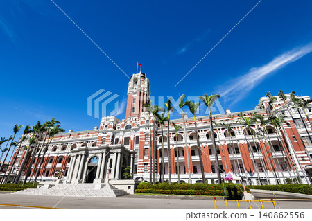 Building view of the Presidential Office Building in Taipei, Taiwan. This Baroque-style building is a symbol of the Government of Taiwan. Building view of the Presidential Office Building in Taipei, Taiwan. This Baroque-style building is a symbol of the Government of Taiwan. 140862556