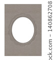Gray Kraft Embossed Oval Frame Template with Decorative Border for Vintage Label Designs 140862708