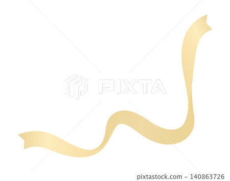 金色絲帶角飾 - 簡約時尚的裝飾配件和裝飾框透明插圖材料 金色絲帶角飾 - 簡約時尚的裝飾配件和裝飾框透明插圖材料 140863726