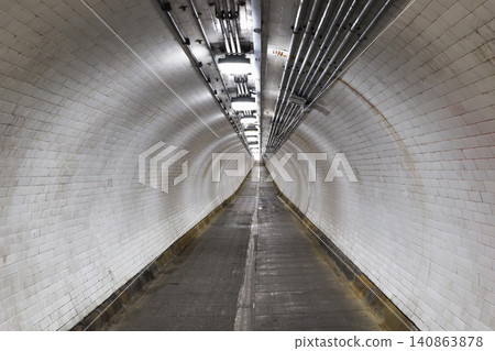 Inside the historic Greenwich foot tunnel in London Inside the historic Greenwich foot tunnel in London 140863878