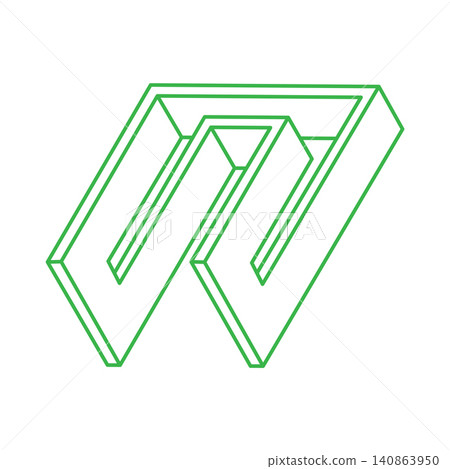 Impossible shapes. Sacred geometry figure. Optical illusion. Abstract eternal geometric object. Impossible endless outline. Line art. Optical art. Impossible geometry shape on a white background. Logo Impossible shapes. Sacred geometry figure. Optical illusion. Abstract eternal geometric object. Impossible endless outline. Line art. Optical art. Impossible geometry shape on a white background. Logo 140863950