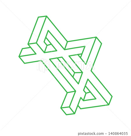 Illusion shapes. 3d geometry. Optical illusion figure. Sacred geometry objects. Logo. Illusion shapes. 3d geometry. Optical illusion figure. Sacred geometry objects. Logo. 140864035