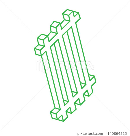 Impossible optical illusion shapes. Logo. Optical art objects. Impossible figures. Line art. Unreal geometric object. Escher style.  140864213