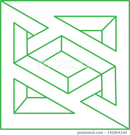 Escher paradox geometry. Optical illusion objects. Sacred geometric figures. Optical art logo. Impossible shapes. Escher paradox geometry. Optical illusion objects. Sacred geometric figures. Optical art logo. Impossible shapes. 140864240