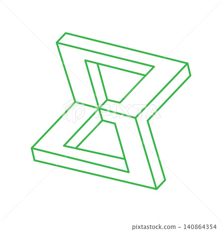 Impossible optical illusion shapes. Optical art objects. Impossible figures. Line art logo. Impossible optical illusion shapes. Optical art objects. Impossible figures. Line art logo. 140864354