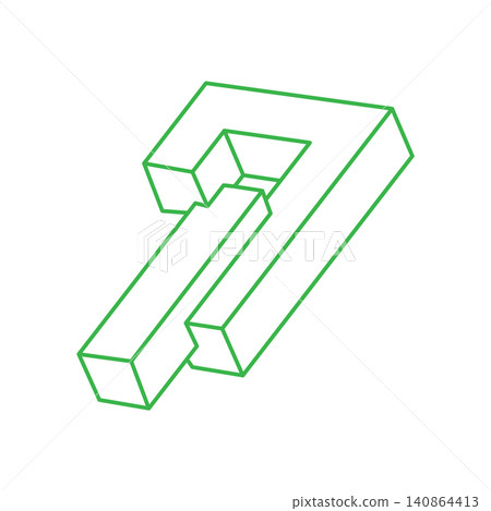 Impossible objects. Logo. Optical illusion figure. 3d illustration. Geometric shapes. Impossible objects. Logo. Optical illusion figure. 3d illustration. Geometric shapes. 140864413